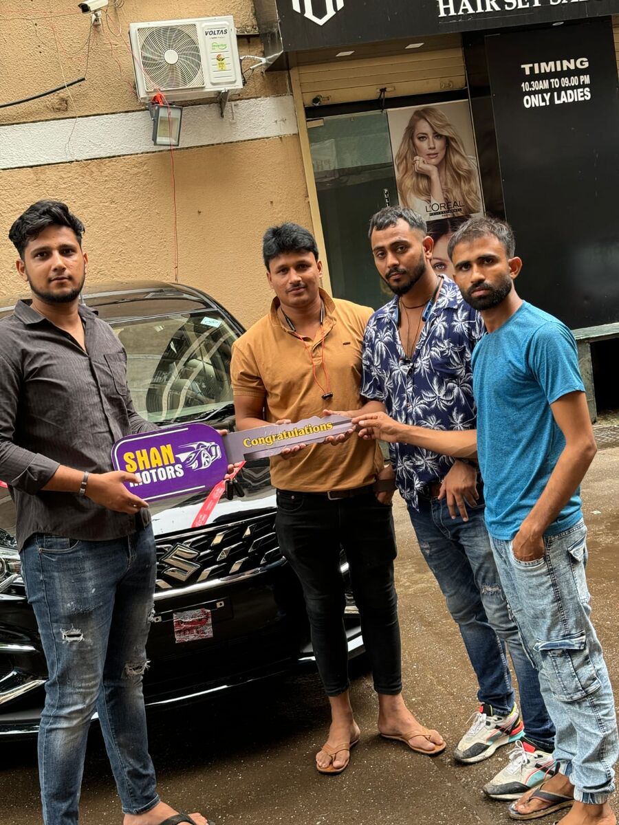 Happy customer with new car